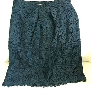 Anne Klein black lace skirt